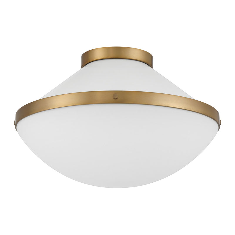Xander 2 Light 16.25" Flush Mount in Vibrant Gold + White