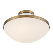 Xander 2 Light 16.25" Flush Mount in Vibrant Gold + White