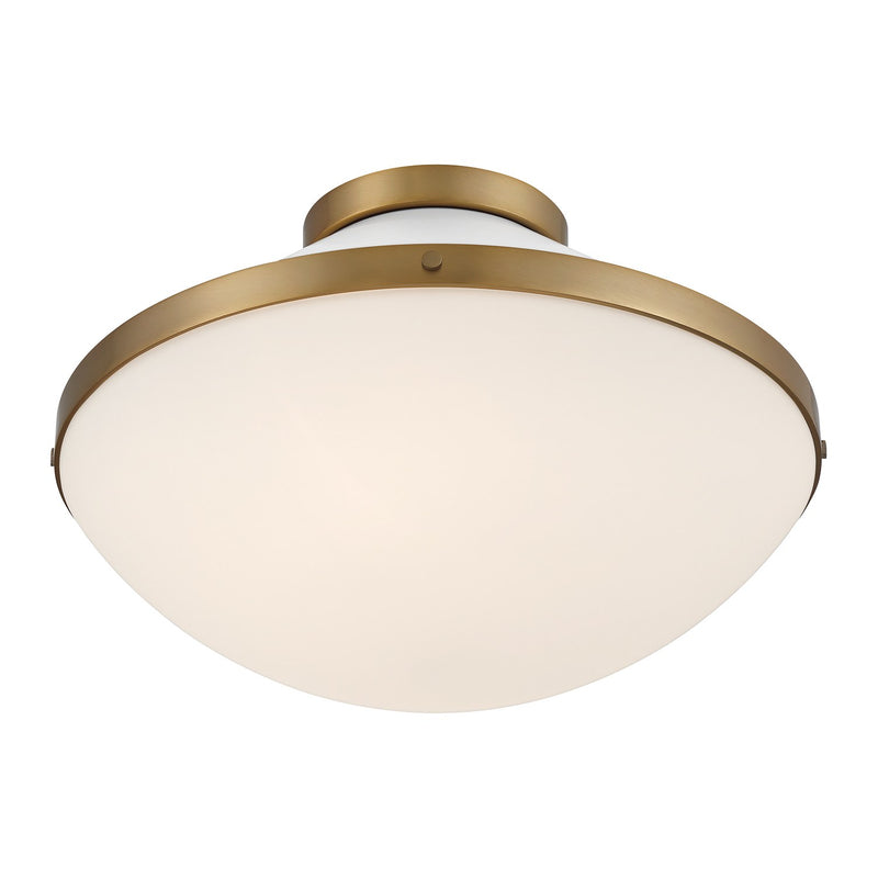 Xander 2 Light 16.25" Flush Mount in Vibrant Gold + White