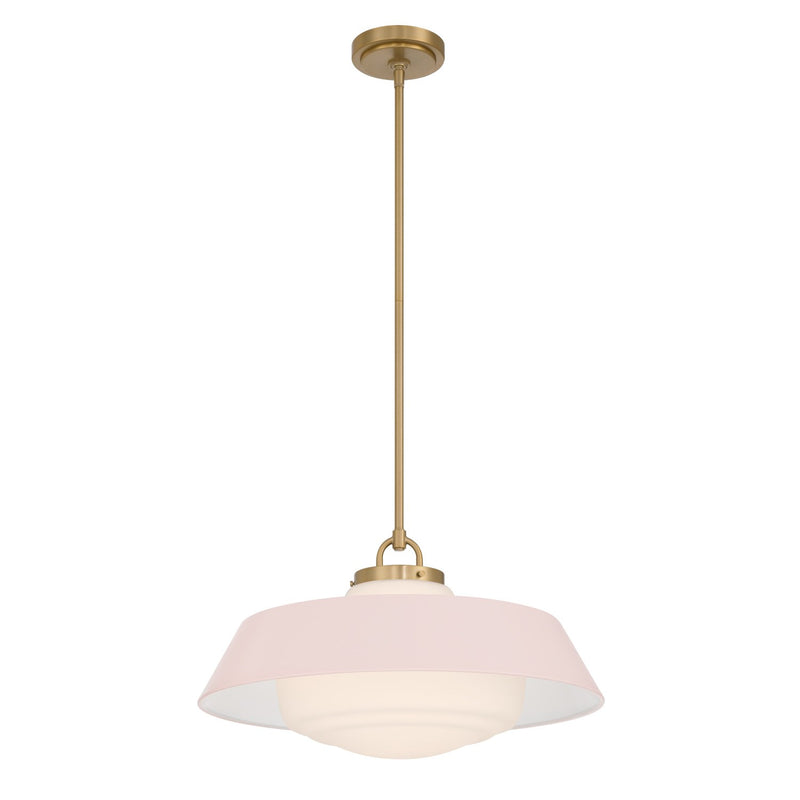 Xander 3 Light 20" Pendant in Vibrant Gold + Blush