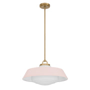 Xander 3 Light 20" Pendant in Vibrant Gold + Blush
