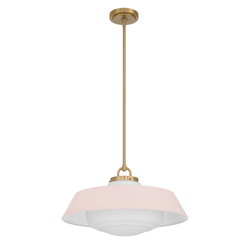 Xander 3 Light 20" Pendant in Vibrant Gold + Blush
