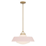 Xander 3 Light 20" Pendant in Vibrant Gold + Blush