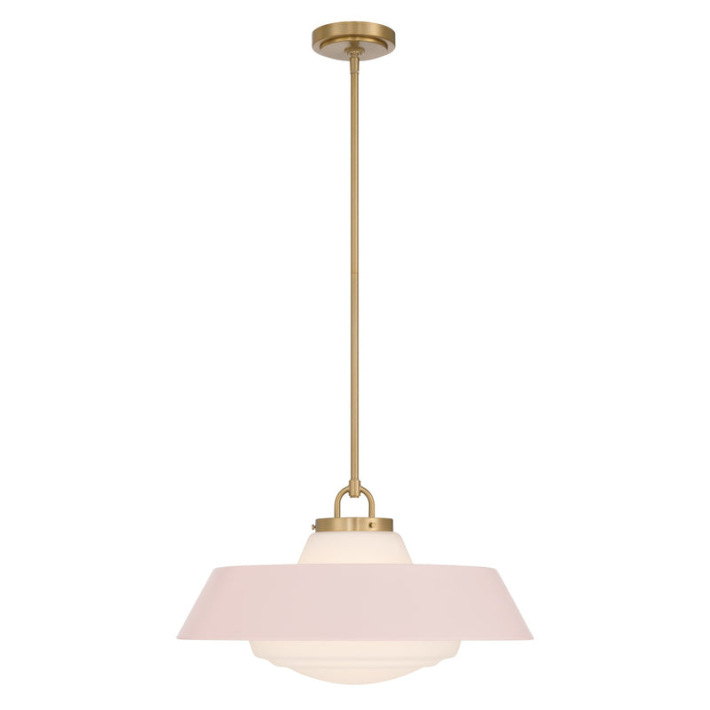 Xander 3 Light 20" Pendant in Vibrant Gold + Blush