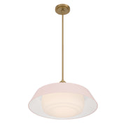 Xander 3 Light 20" Pendant in Vibrant Gold + Blush