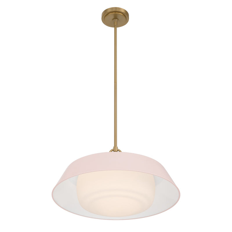 Xander 3 Light 20" Pendant in Vibrant Gold + Blush
