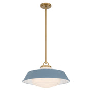 Xander 3 Light 20" Pendant in Vibrant Gold + Blue
