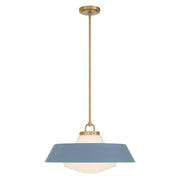Xander 3 Light 20" Pendant in Vibrant Gold + Blue