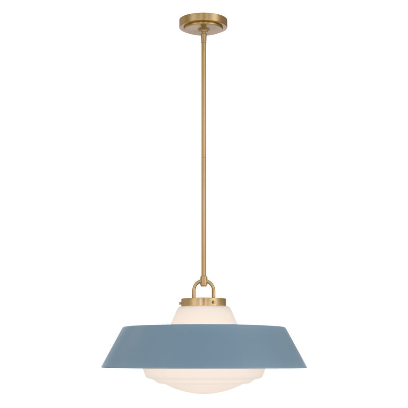 Xander 3 Light 20" Pendant in Vibrant Gold + Blue