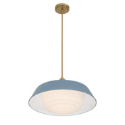 Xander 3 Light 20" Pendant in Vibrant Gold + Blue