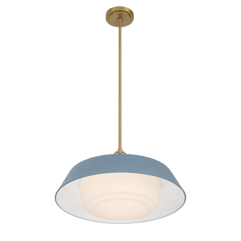 Xander 3 Light 20" Pendant in Vibrant Gold + Blue