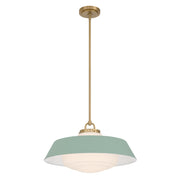 Xander 3 Light 20" Pendant in Vibrant Gold + Green
