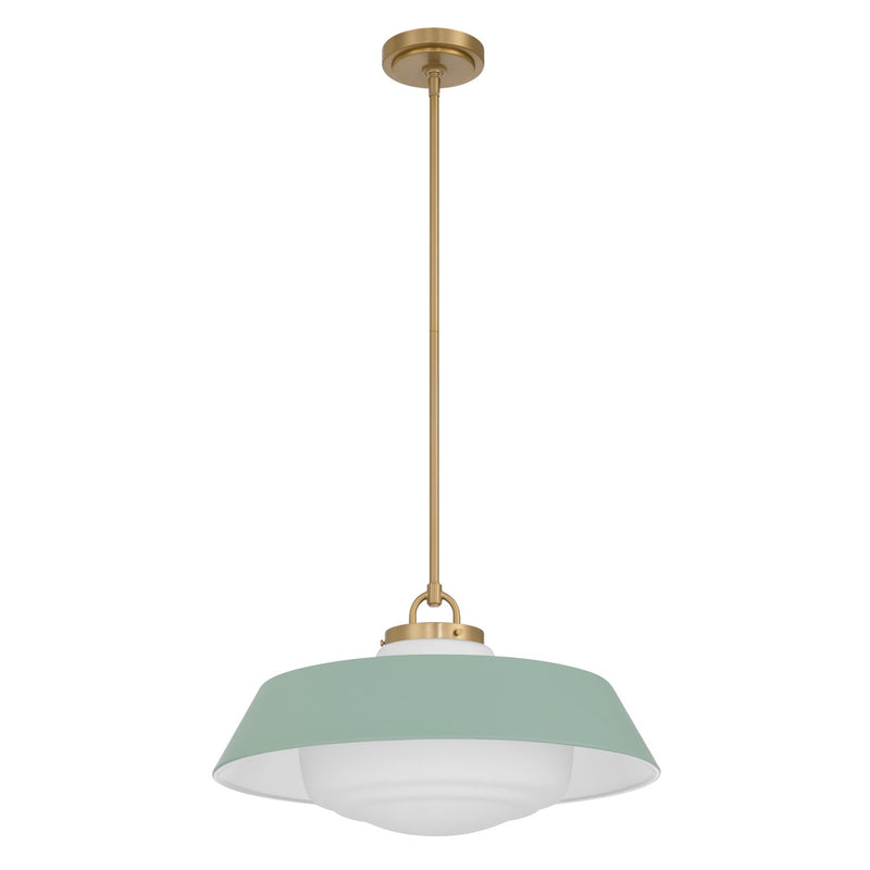 Xander 3 Light 20" Pendant in Vibrant Gold + Green