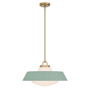 Xander 3 Light 20" Pendant in Vibrant Gold + Green