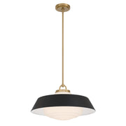 Xander 3 Light 20" Pendant in Vibrant Gold + Matte Black