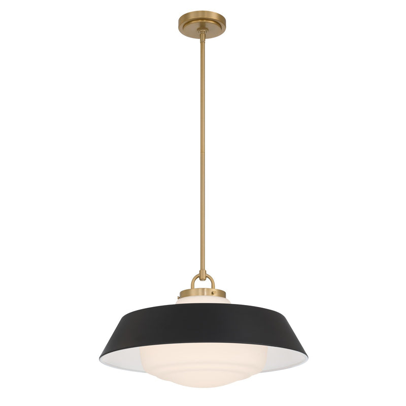 Xander 3 Light 20" Pendant in Vibrant Gold + Matte Black
