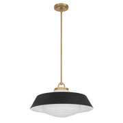 Xander 3 Light 20" Pendant in Vibrant Gold + Matte Black