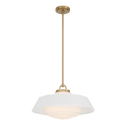 Xander 3 Light 20" Pendant in Vibrant Gold + White
