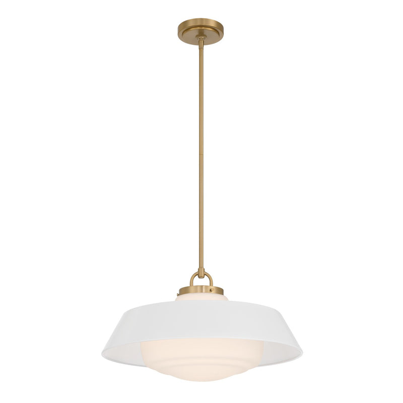 Xander 3 Light 20" Pendant in Vibrant Gold + White