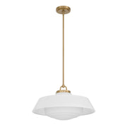 Xander 3 Light 20" Pendant in Vibrant Gold + White