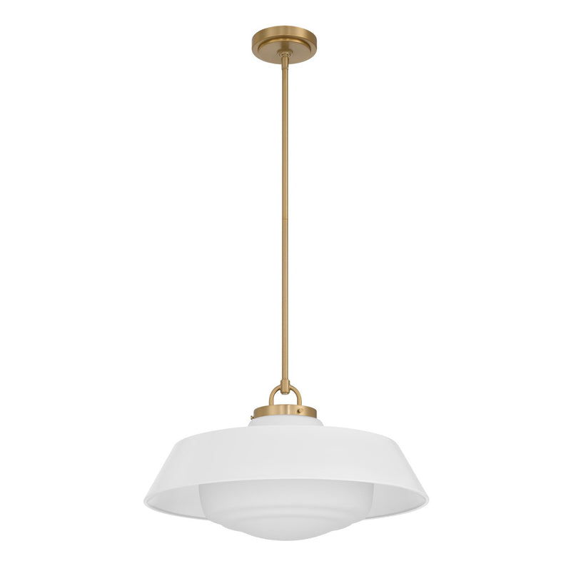 Xander 3 Light 20" Pendant in Vibrant Gold + White