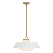 Xander 3 Light 20" Pendant in Vibrant Gold + White