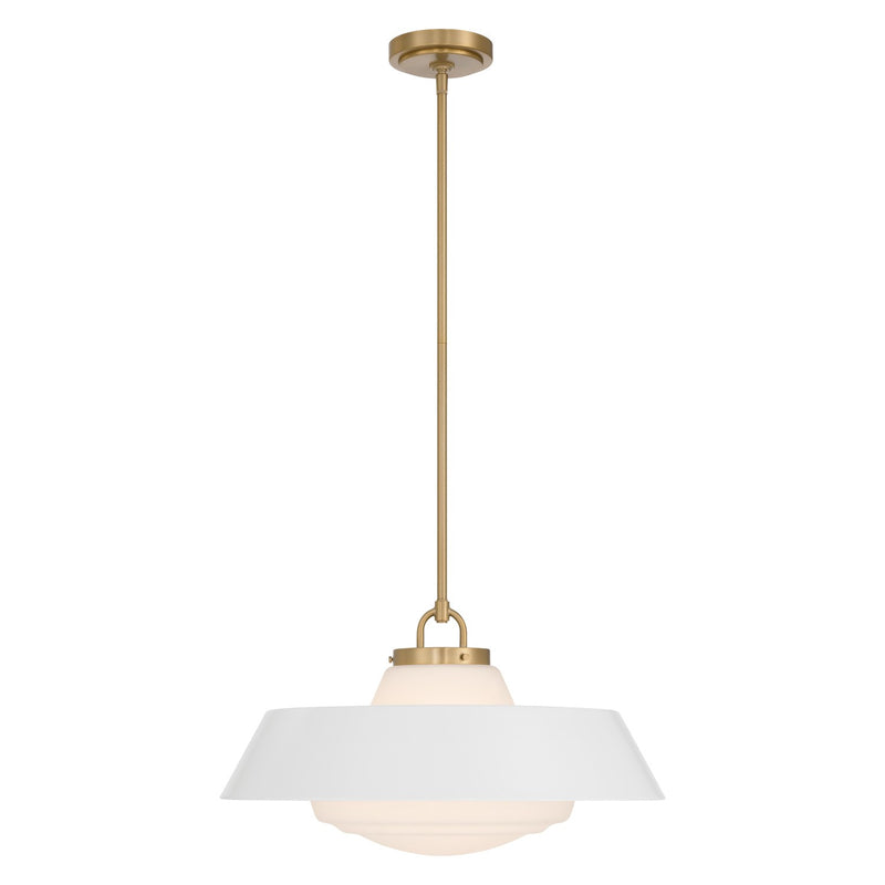 Xander 3 Light 20" Pendant in Vibrant Gold + White