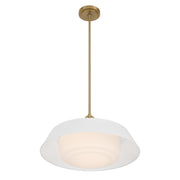 Xander 3 Light 20" Pendant in Vibrant Gold + White