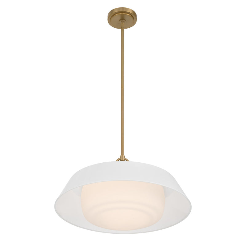 Xander 3 Light 20" Pendant in Vibrant Gold + White