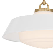 Xander 3 Light 20" Pendant in Vibrant Gold + White