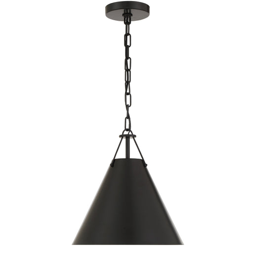 Xavier 1 Light 12" Pendant in Matte Black
