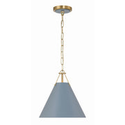 Xavier 1 Light 12" Pendant in Vibrant Gold