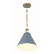 Xavier 1 Light 12" Pendant in Vibrant Gold