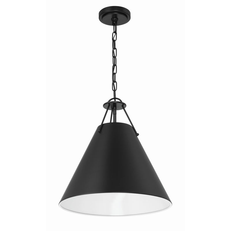 Xavier 3 Light 16" Pendant in Matte Black