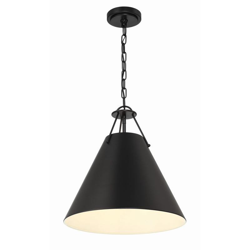 Xavier 3 Light 16" Pendant in Matte Black