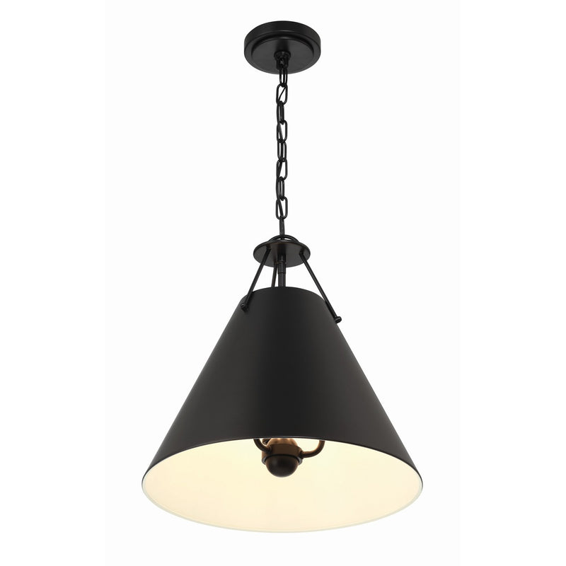Xavier 3 Light 16" Pendant in Matte Black