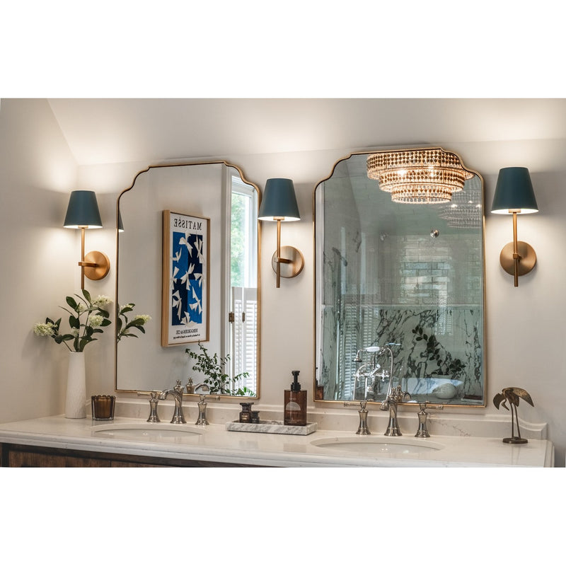 Xavier 1 Light 6" Sconce in Vibrant Gold in a room setting
