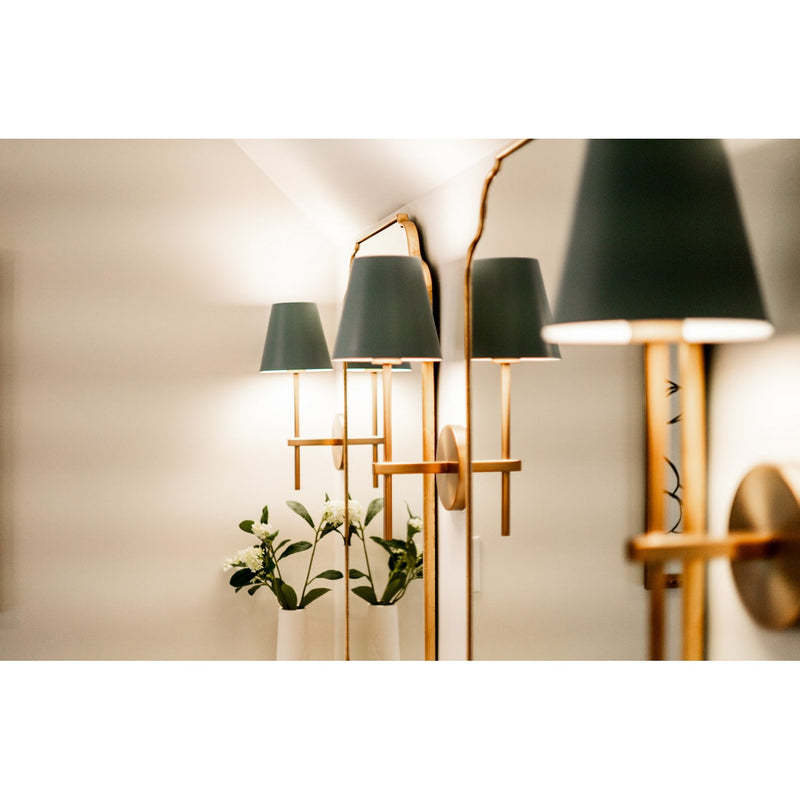 Xavier 1 Light 6" Sconce in Vibrant Gold in a room setting