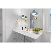 Xavier 1 Light 6" Sconce in Vibrant Gold in a room setting