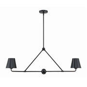 Xavier 2 Light 42" Linear Chandelier in Matte Black