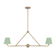 Xavier 2 Light 42" Linear Chandelier in Vibrant Gold