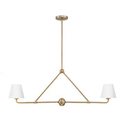 Xavier 2 Light 42" Linear Chandelier in Vibrant Gold