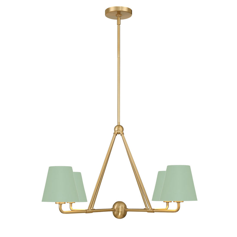 Xavier 4 Light 31.75" Chandelier in Vibrant Gold