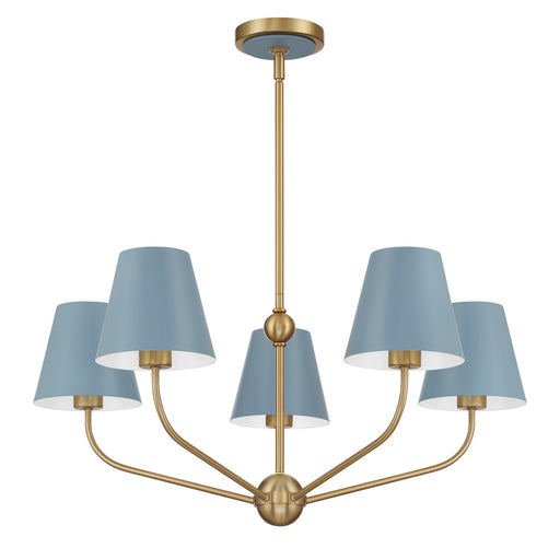 Xavier 5 Light 28" Chandelier in Vibrant Gold
