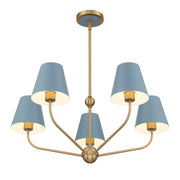 Xavier 5 Light 28" Chandelier in Vibrant Gold
