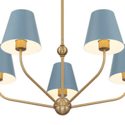 Xavier 5 Light 28" Chandelier in Vibrant Gold