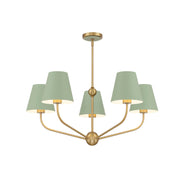 Xavier 5 Light 28" Chandelier in Vibrant Gold