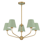 Xavier 5 Light 28" Chandelier in Vibrant Gold