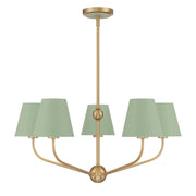 Xavier 5 Light 28" Chandelier in Vibrant Gold