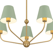 Xavier 5 Light 28" Chandelier in Vibrant Gold